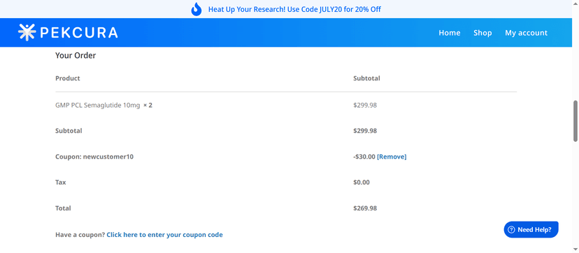 Pekcura Labs Discount - 10% Off on Retatrutide 10mg